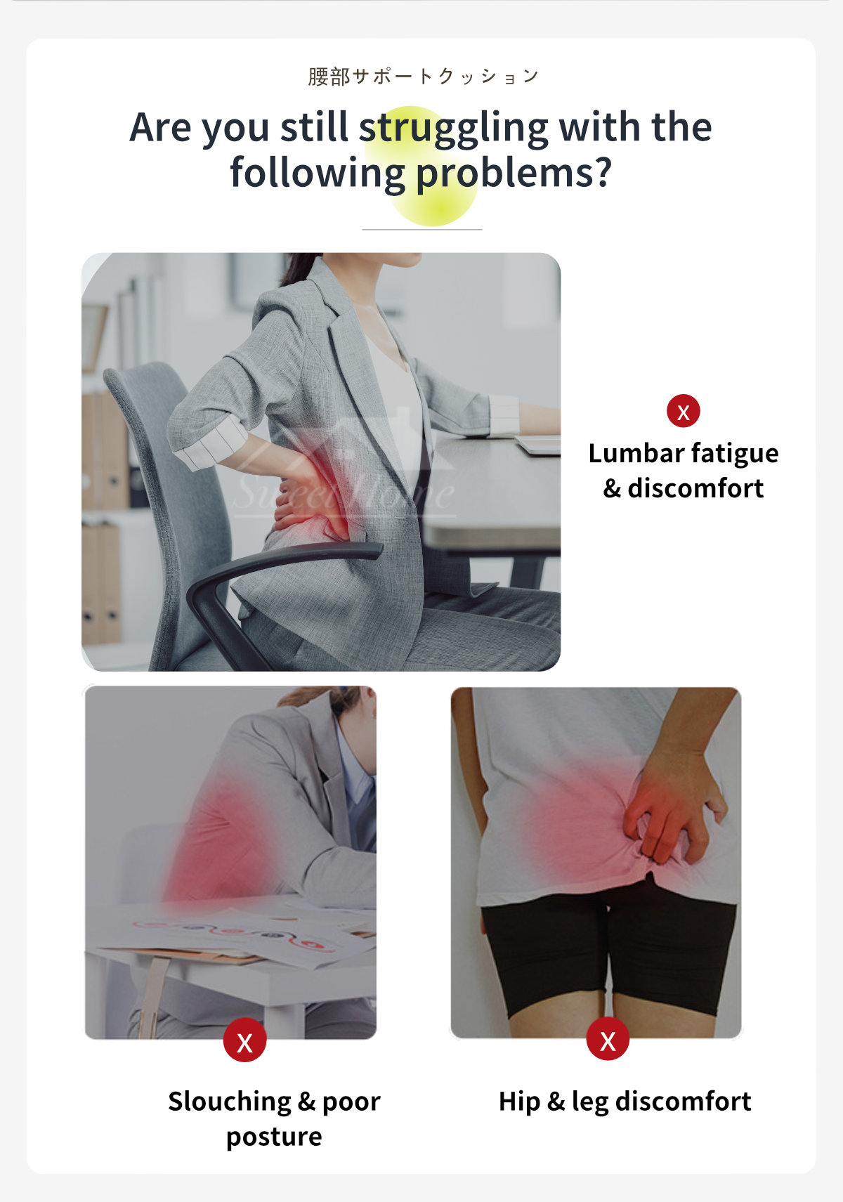 Lumbar Support Cushion Ergonomic Waist Support-2